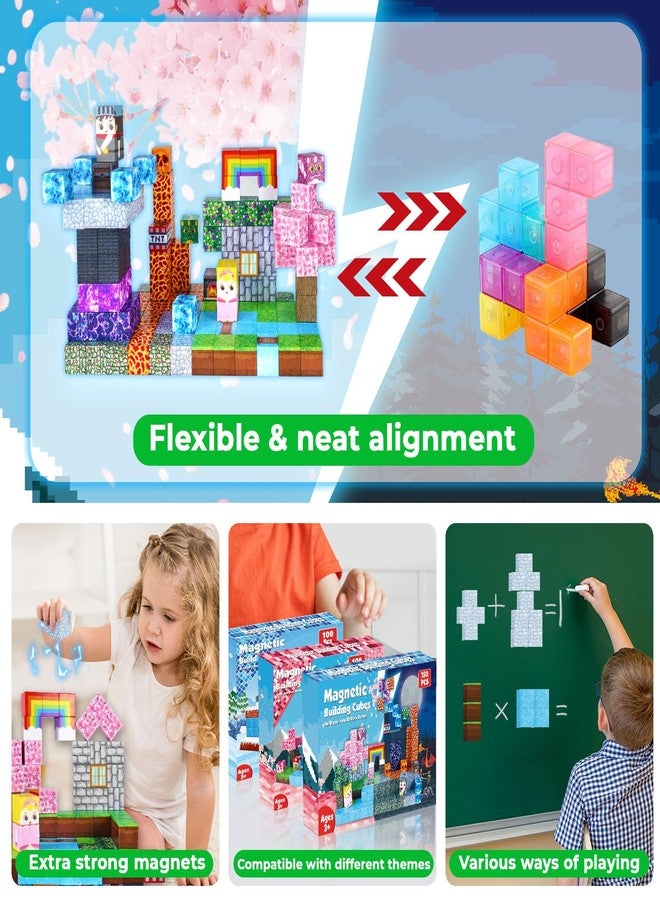 GraceDuck Magnetic Blocks - 150 PCS Build Dark Swordsman's Forest Castle - Magnetic Toys for Montessori Toddler Christmas Birthday Gifts - STEM Sensory Toys for 3 4 5 6 7 8 9 10 Year Old Boys & Girls - Image 4
